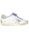 Superstar Glitter Tab Leather Low Top Sneakers Silver White - GOLDEN GOOSE - BALAAN 3