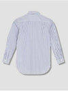 Black Heart Stripe Long Sleeve Shirt Blue - COMME DES GARCONS - BALAAN 3