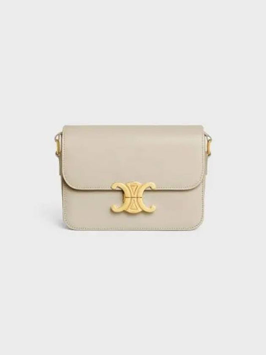 Teen Triomphe Shiny Calfskin Cross Bag Light Stone - CELINE - BALAAN 2