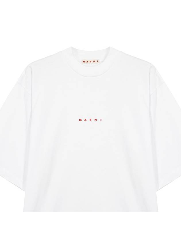 Logo Cotton Short Sleeve T-Shirt White - MARNI - BALAAN 3