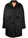 Women's Stitched Padded Single Coat Black - MAISON MARGIELA - BALAAN 1