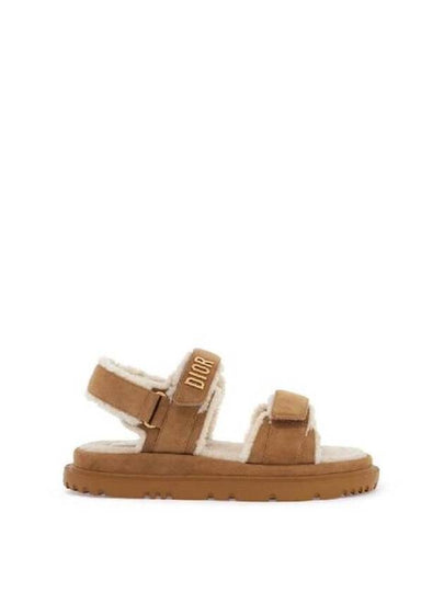 Dioract Suede Calfskin Sandal Beige - DIOR - BALAAN 2