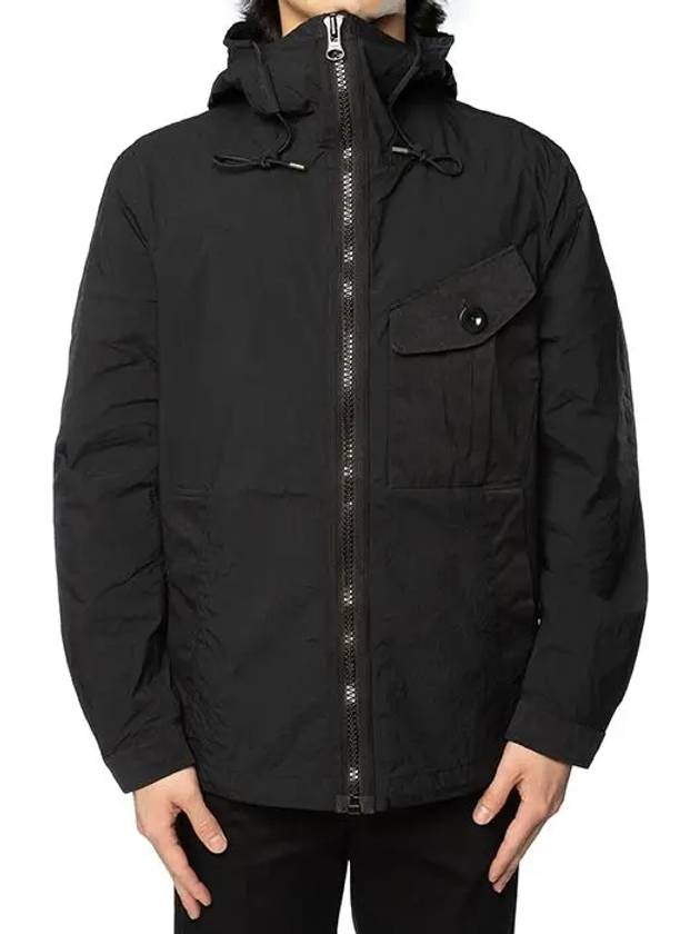 Men's Light Nylon Hooded Jacket Black - TEN C - BALAAN 3