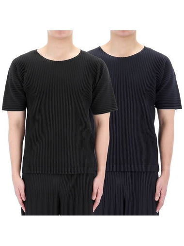 Homme Plissé Pleated Short Sleeve TShirt HP39JK420 - ISSEY MIYAKE - BALAAN 1