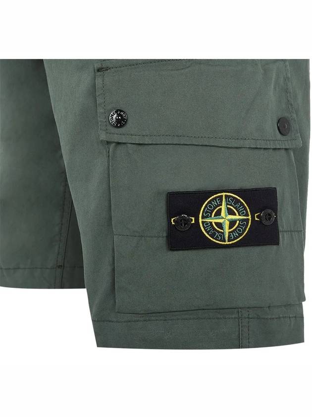 Wappen Cargo Bermuda Shorts Dark Green - STONE ISLAND - BALAAN 8