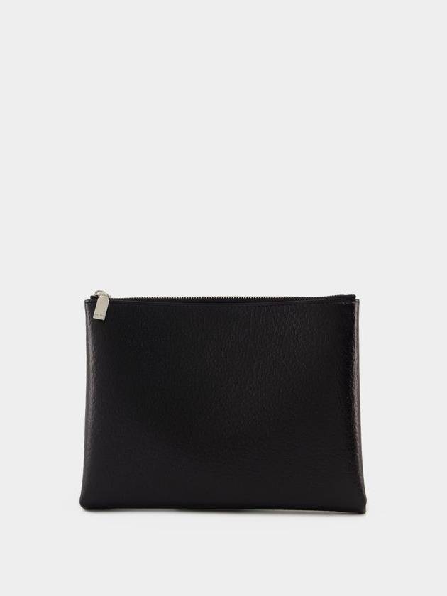 Cross Bar Clutch - Alexander McQueen - Leather - Black/Silver - ALEXANDER MCQUEEN - BALAAN 3