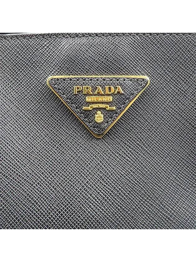 BN1844 SAFFIANO LUX black color triangle gold logo tote bag - PRADA - BALAAN 4