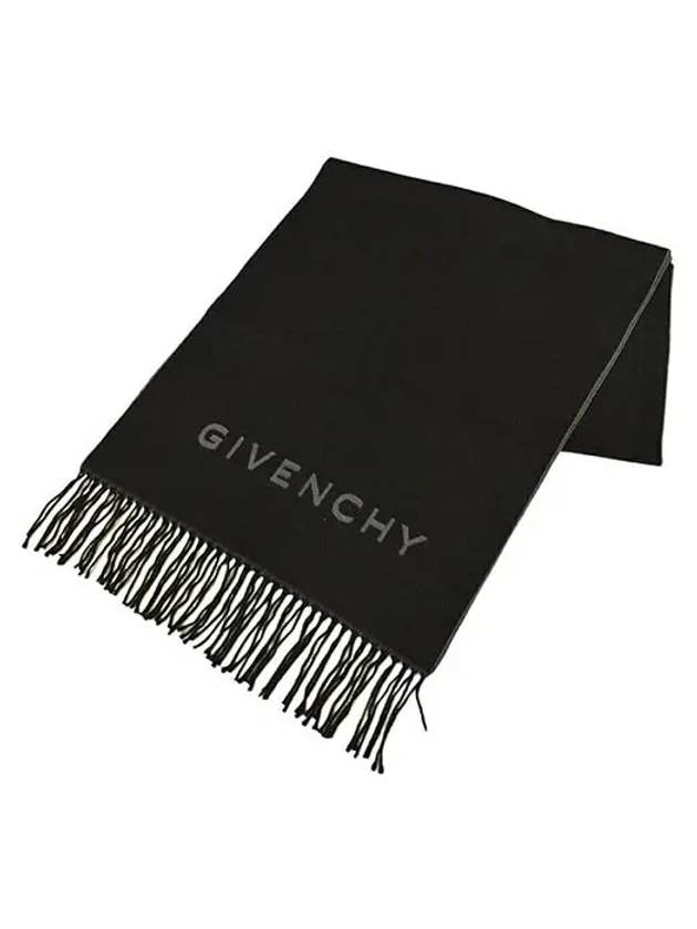 Package gift logo virgin wool muffler black GV4518 - GIVENCHY - BALAAN 2