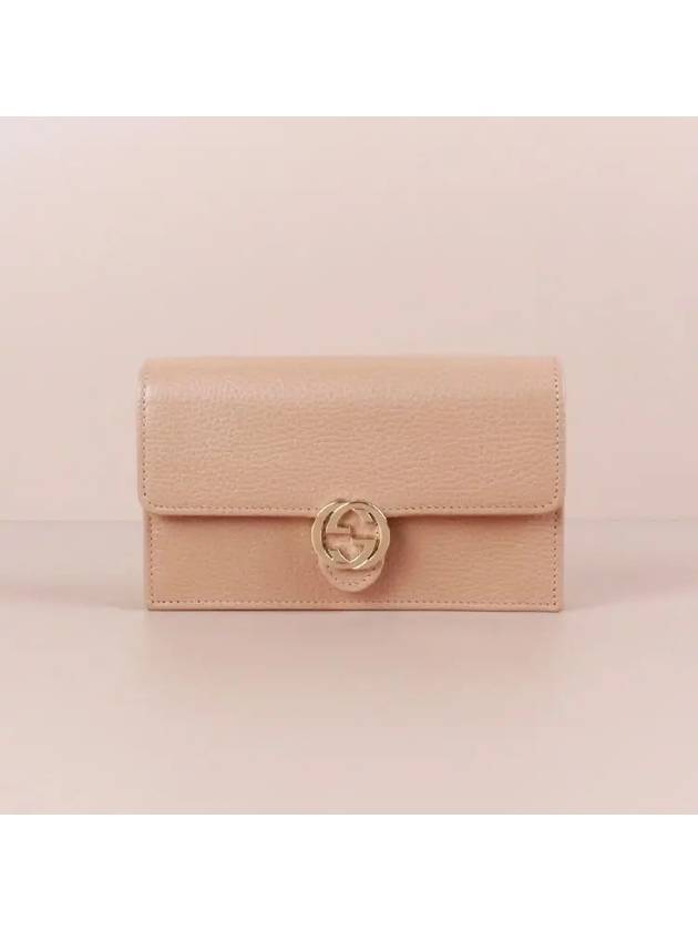 GG Interlocking Chain Strap Cross Bag Beige - GUCCI - BALAAN 2