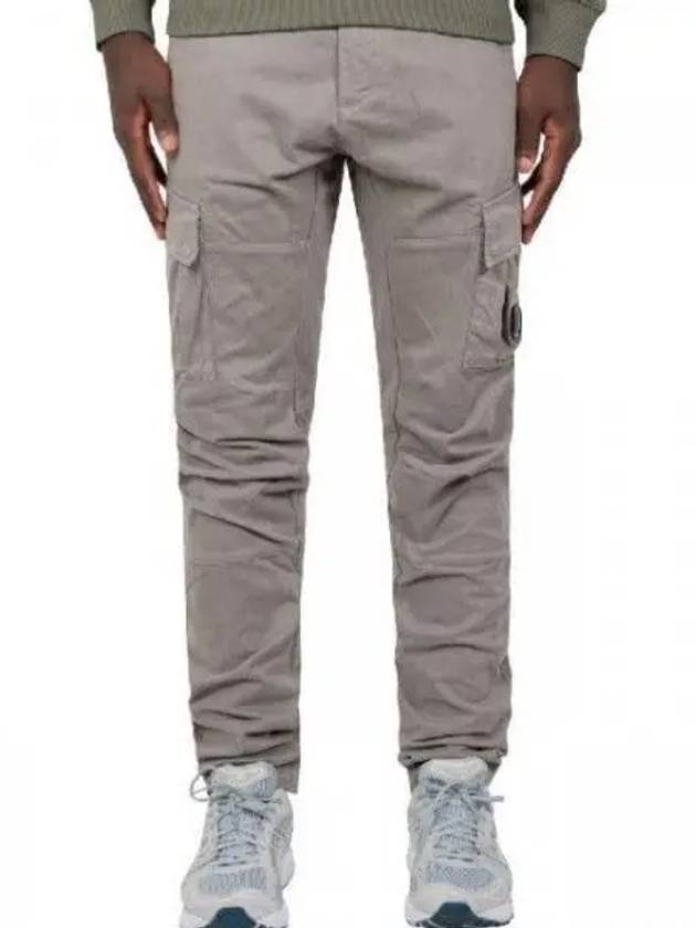 Lens Patch Stretch Satin Cargo Straight Pants Grey - CP COMPANY - BALAAN 2