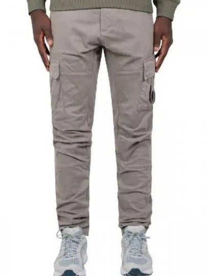 Lens Patch Stretch Satin Cargo Straight Pants Grey - CP COMPANY - BALAAN 2