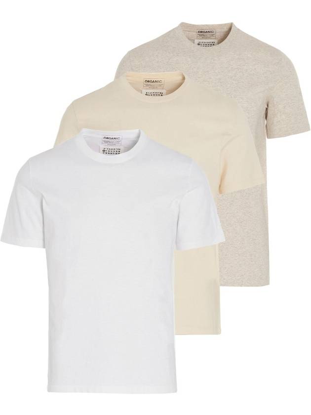 Stitched Crew Neck Short Sleeve T-Shirt 3 Pack - MAISON MARGIELA - BALAAN 1