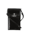 Shiny Patent Phone Cross Bag Black - VIVIENNE WESTWOOD - BALAAN 1