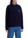 Boucle Cashmere Knit Top Navy - MIU MIU - BALAAN 3