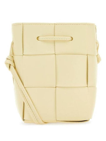 Intrecciato Cassette Small Bucket Bag Yellow - BOTTEGA VENETA - BALAAN 1