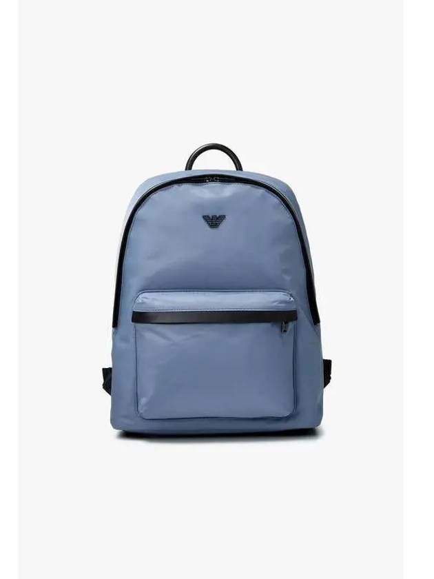 Men s Recycled Nylon Round Backpack Blue - EMPORIO ARMANI - BALAAN 1