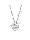 Lovestruck Heart Tag Pendant Necklace Silver - TIFFANY & CO. - BALAAN 1