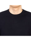 Men's Milan Stitch Armband Crew Neck Knit Top Navy - THOM BROWNE - BALAAN 7