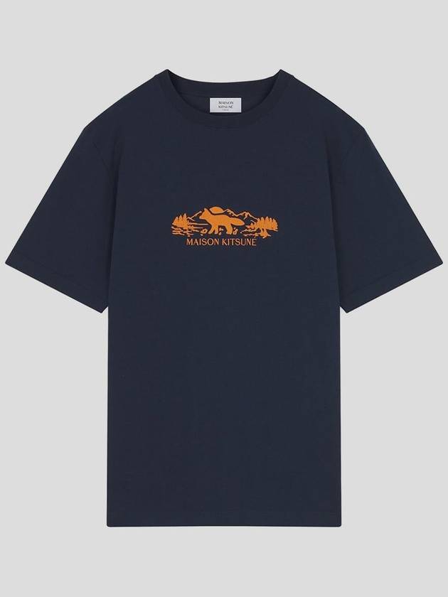 Outdoor Profile Fox Short Sleeve T-Shirt Navy - MAISON KITSUNE - BALAAN 2