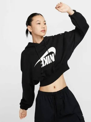 Women s Sportswear Oversized Fleece Crop PO Hoodie Dance 010 - NIKE - BALAAN 1