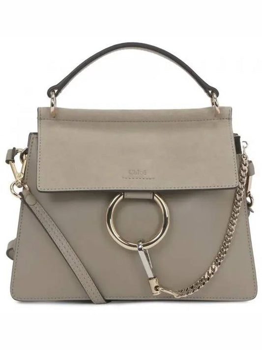 Faye Leather Suede Shoulder Bag Morty Grey - CHLOE - BALAAN 2