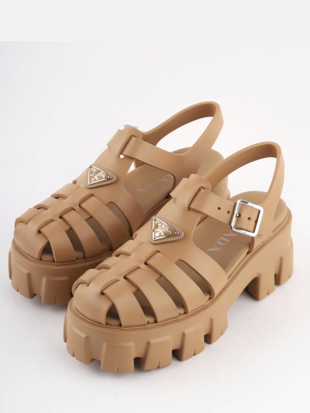 Monolith Rubber Sandals Beige - PRADA - BALAAN 7