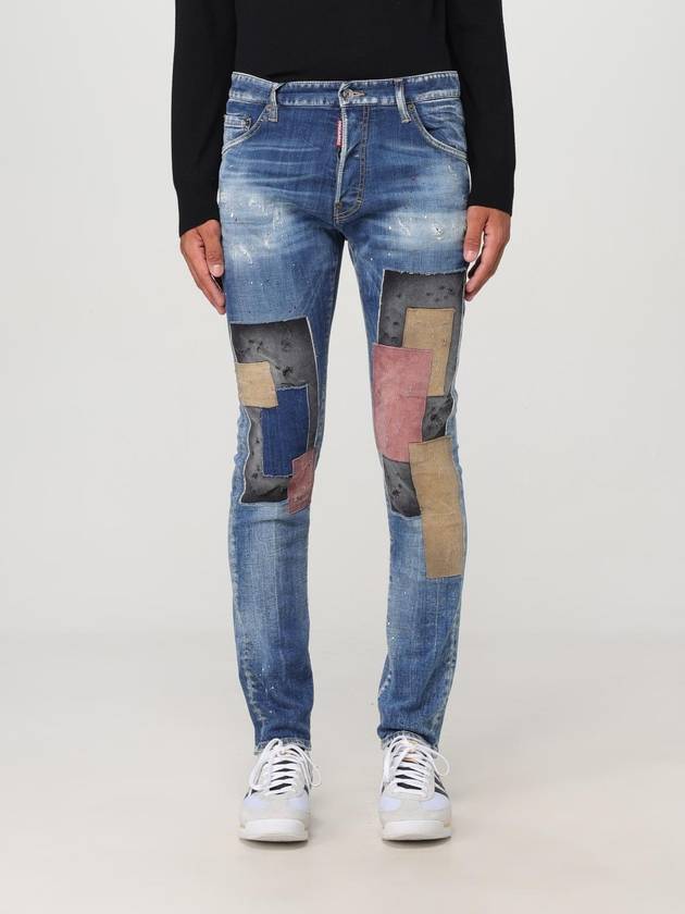 Jeans Dsquared2 in denim con toppe - DSQUARED2 - BALAAN 1