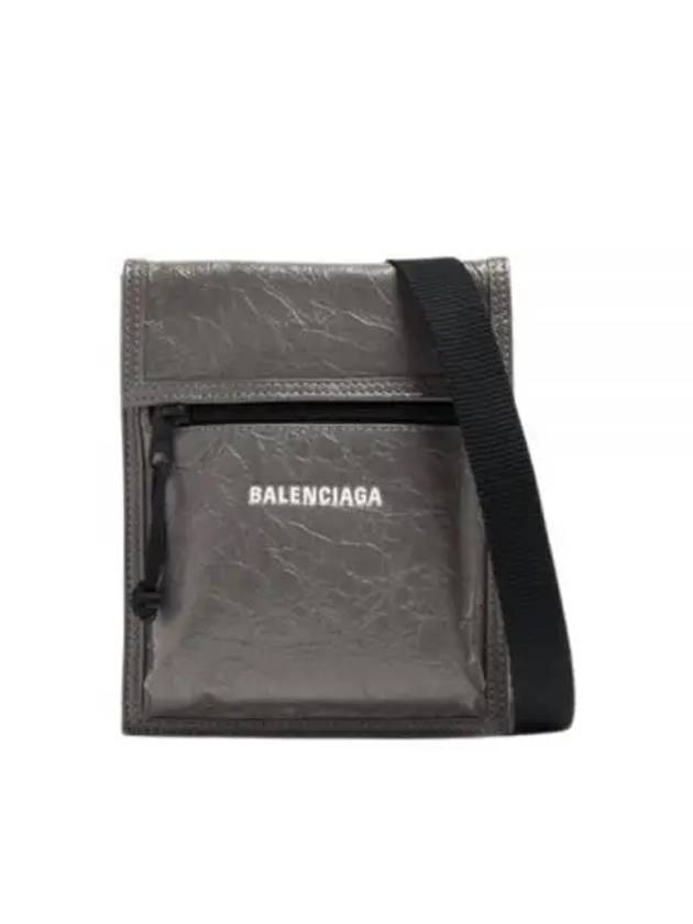 Explorer Leather Cross Bag Grey - BALENCIAGA - BALAAN 2