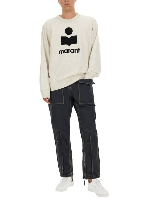 Mikoy Logo Cotton Sweatshirt Ecru - ISABEL MARANT - BALAAN 3