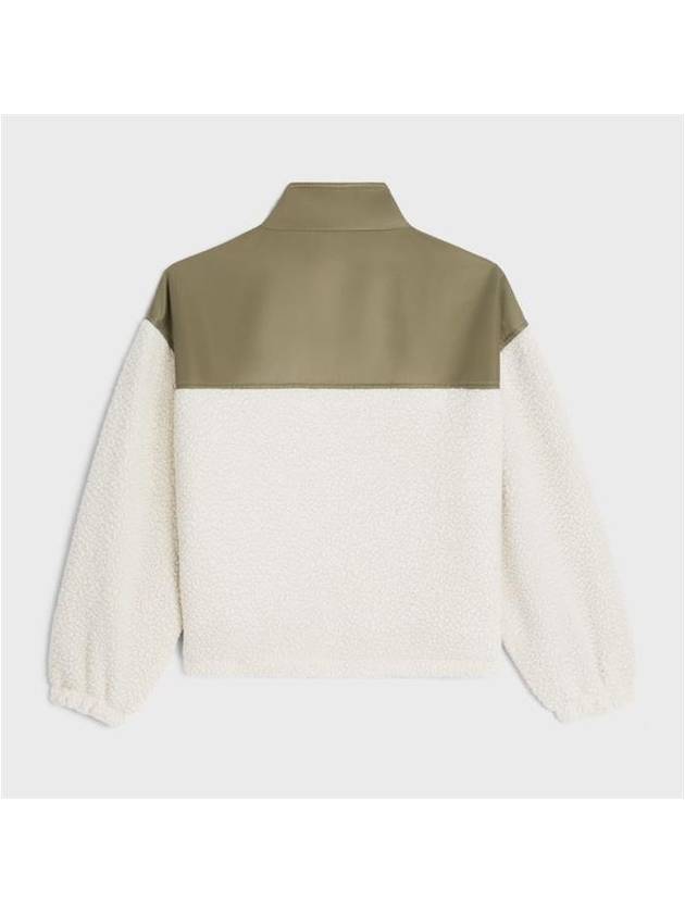 Cashmere Shearling Jacket Green - CELINE - BALAAN 3