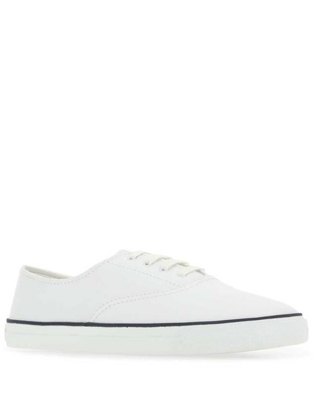 Tandem Leather Low Top Sneakers White - SAINT LAURENT - BALAAN 3