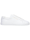 Men's Andy Leather Low Top Sneakers White - SAINT LAURENT - BALAAN 1