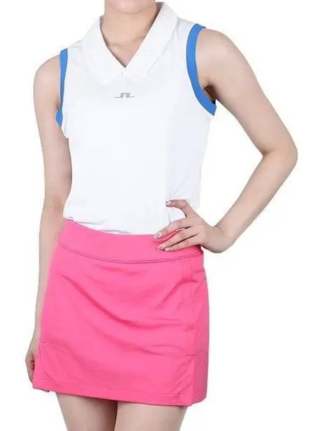 Women's Yuri Golf Sleeveless White Blue - J.LINDEBERG - BALAAN 2