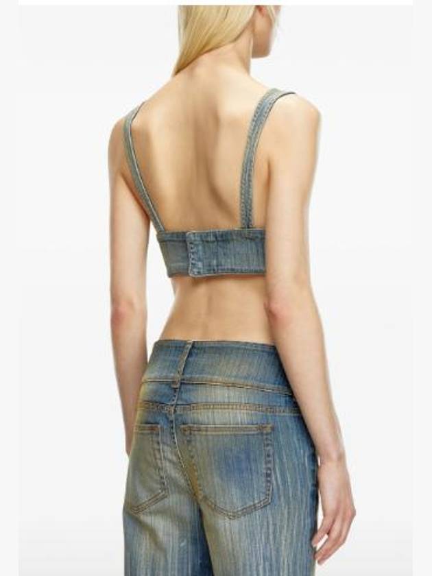 The Elly S Denim Crop Top A142920CBCX - DIESEL - BALAAN 4