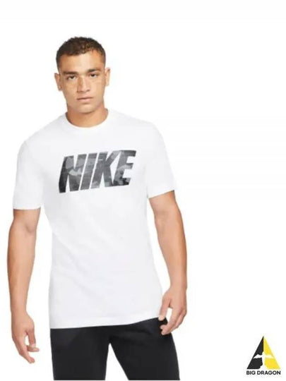 Men's Dri-Fit Camo Logo Short Sleeve T-Shirt White - NIKE - BALAAN 2