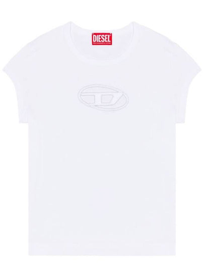 T Angie Peekaboo Logo Short Sleeve T-Shirt White - DIESEL - BALAAN 2