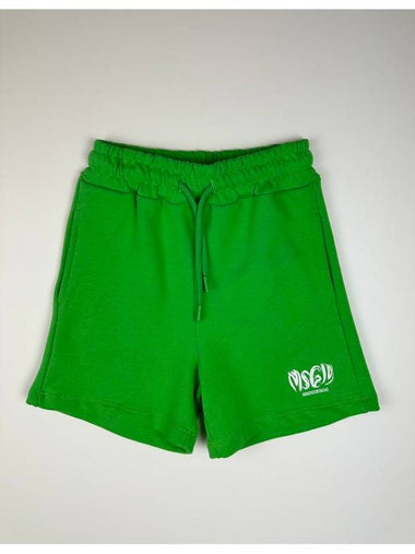 Kids Sweat Shorts S4MSJBBE250 Green Boys 4A - MSGM - BALAAN 1