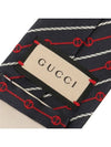 Round Interlocking G Rope Silk Tie Navy Blue - GUCCI - BALAAN 5