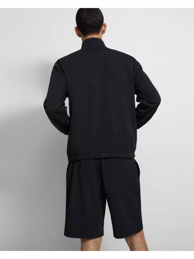 Rib Half-Zip Trainer Knit Top Black - THEORY - BALAAN 4