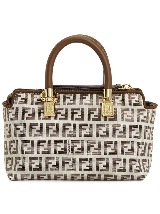 FF Small Fabric Tote Bag Brown - FENDI - BALAAN 4