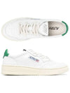 Medalist Green Tab Leather Low Top Sneakers White - AUTRY - BALAAN 3