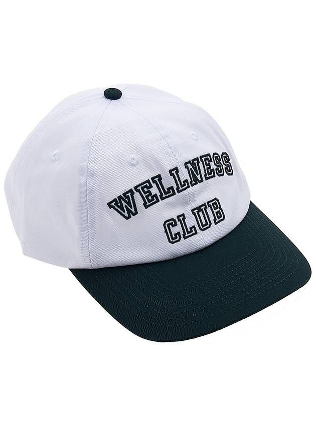 Wellness Club Embroidered Logo Two Tone Ball Cap White - SPORTY & RICH - BALAAN 5