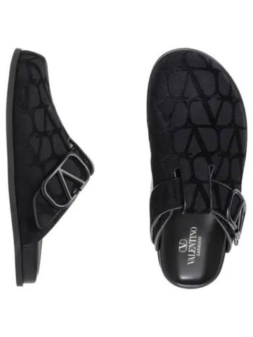 Monogram Mule Sandals Men Slippers - VALENTINO - BALAAN 1