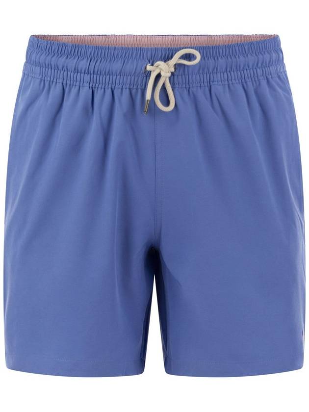 Men's Nylon Stretch Swimsuit With Logo Blue - POLO RALPH LAUREN - BALAAN 2