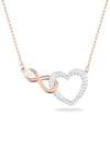 Hyperbola Infinity Heart Necklace Silver Rose Gold - SWAROVSKI - BALAAN 3