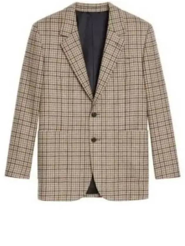 Women s Check Cashmere Wool Jacket 2V00G518R - CELINE - BALAAN 2