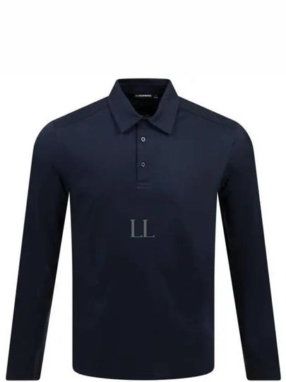 Asher Regular Fit Long Sleeve Polo Shirt Navy - J.LINDEBERG - BALAAN 2