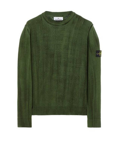 Waffen Patch Wool Knit Top Olive - STONE ISLAND - BALAAN 2