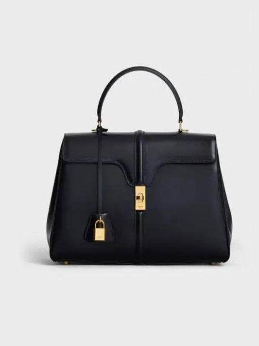 Classique 16 Satinated Calfskin Tote Bag Black - CELINE - BALAAN 2