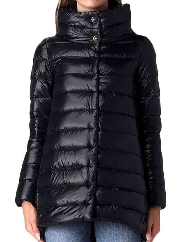 Amelia funnel neck midi padded black - HERNO - BALAAN 9